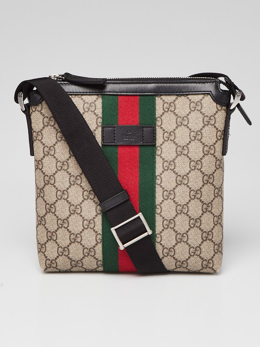 Gucci Beige/Ebony GG Coated Canvas Small Messenger Bag - Yoogi's