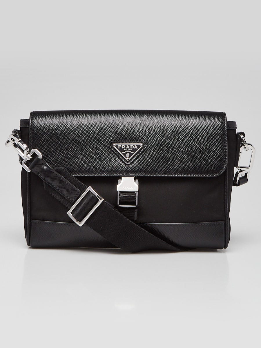 Prada Black Re-Nylon & Saffiano Leather Shoulder Bag Prada