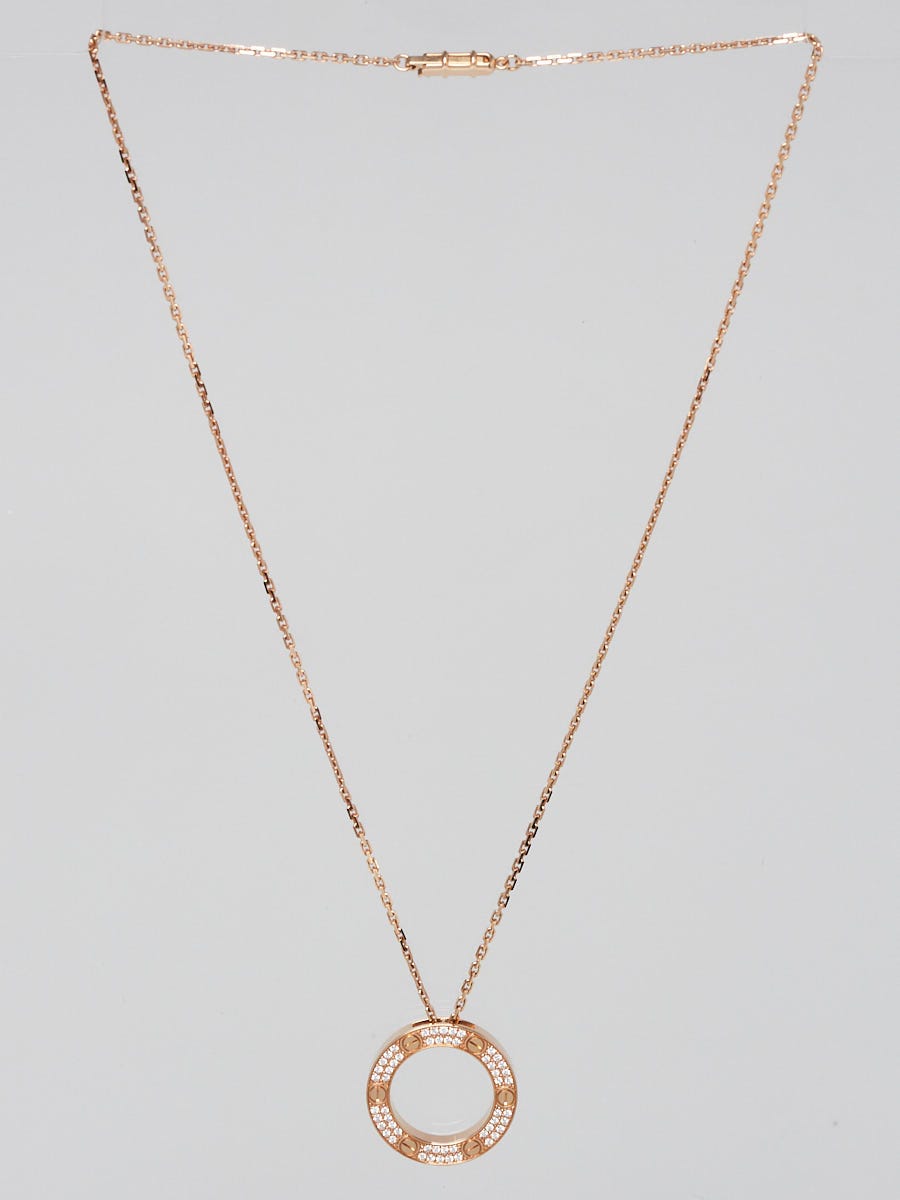 Cartier Trinity Diamond Necklace with original box 18K Yellow rose & - Ruby  Lane