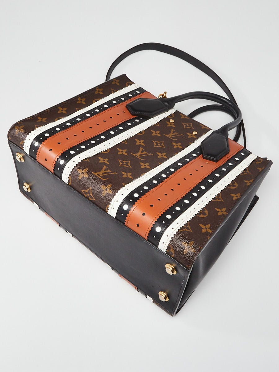 Louis Vuitton Brogue Leather and Monogram Canvas Steamer MM