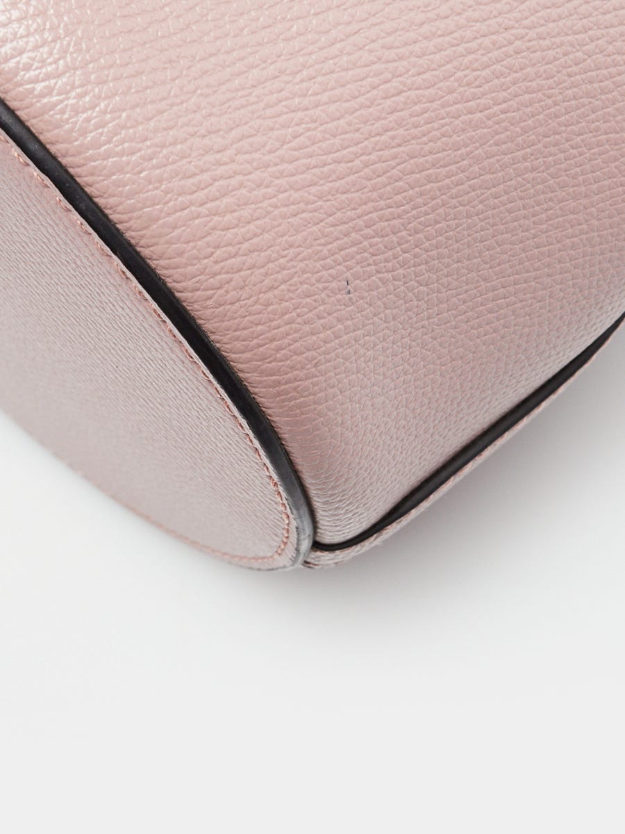 Burberry Light Purple Pebbled Leather Lorne Bucket Bag | Yoogi's