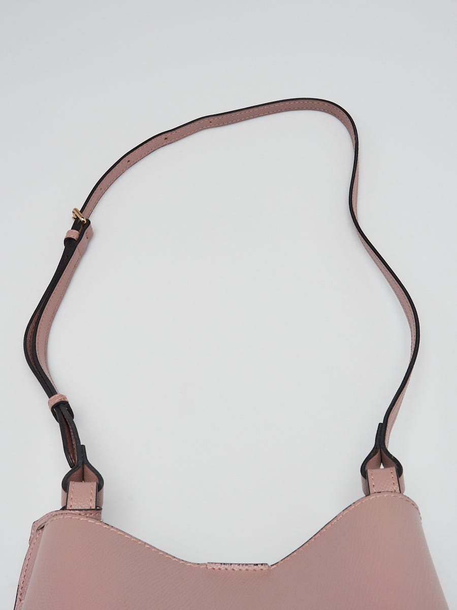 Burberry Light Purple Pebbled Leather Lorne Bucket Bag | Yoogi's