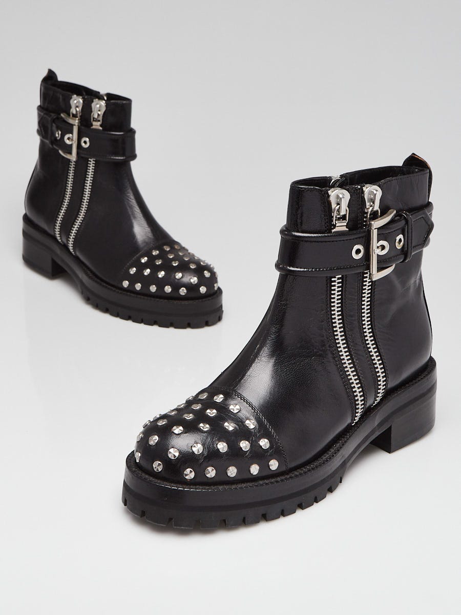 Alexander McQueen ankle-length leather boots - Black