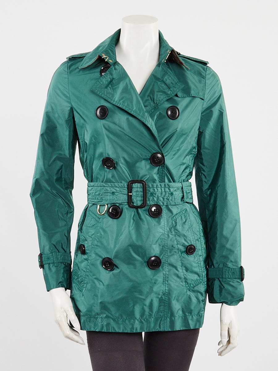 Green Burberry Trench Coat