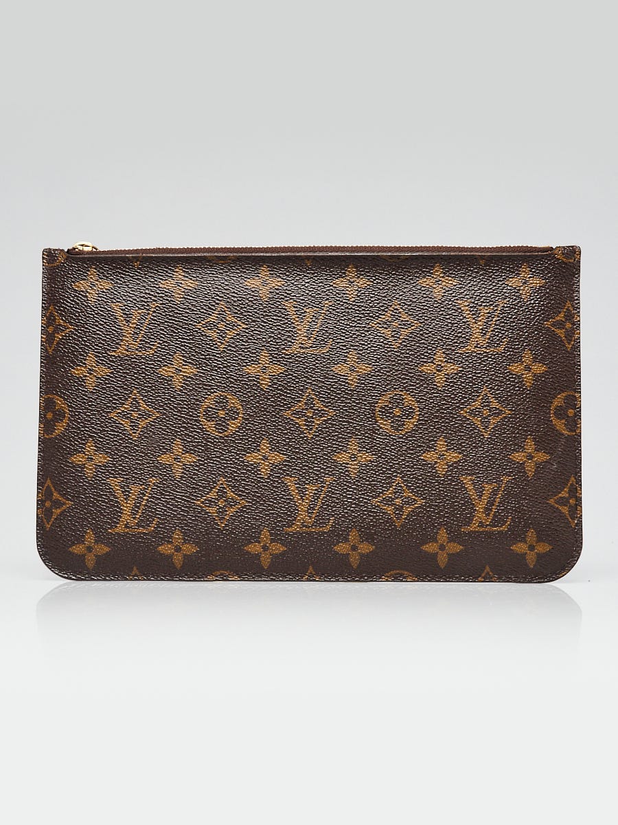 Louis Vuitton Monogram Canvas Neverfull Pochette Zippered Clutch