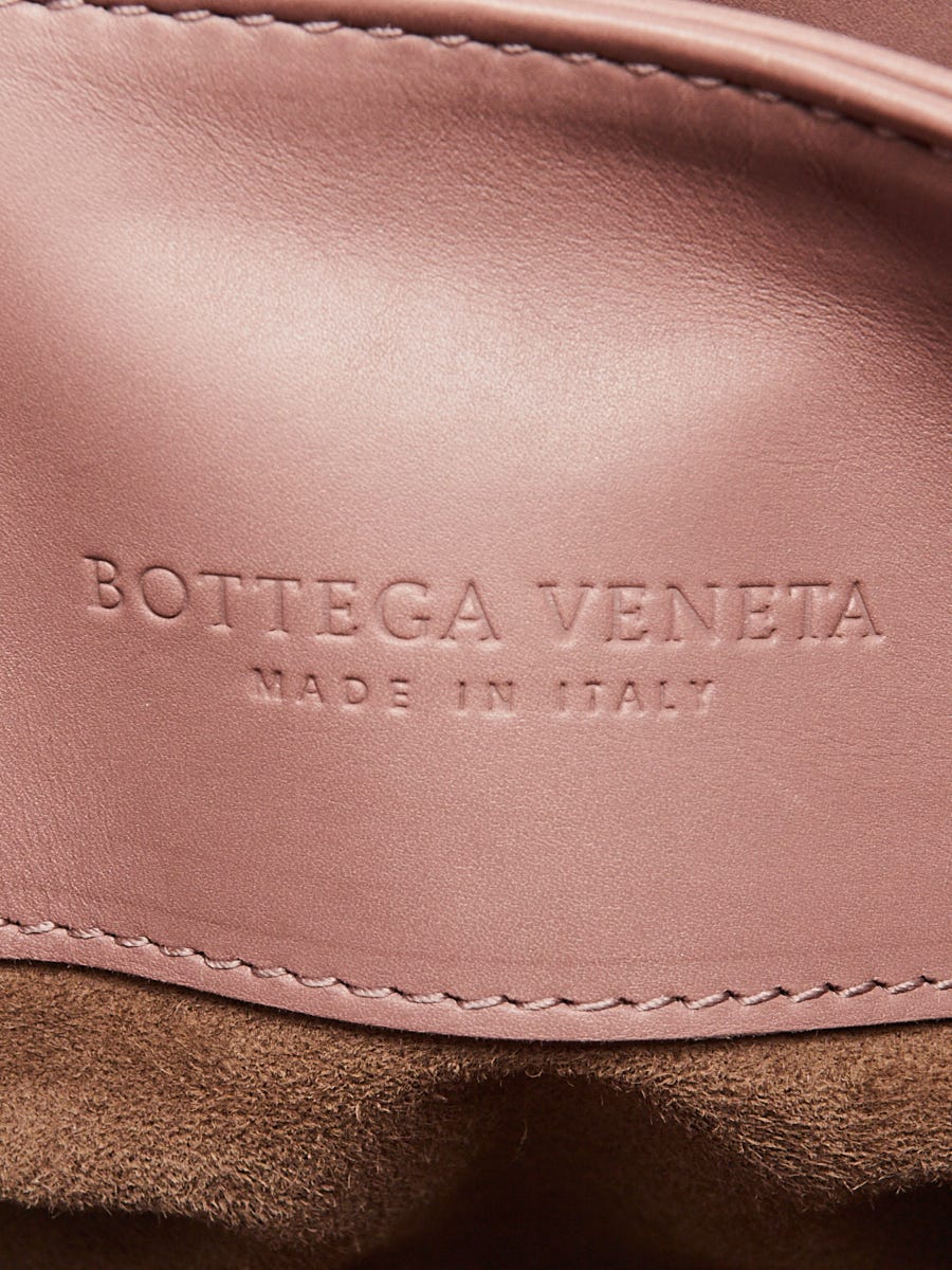 Bottega Veneta Dark Pink Intrecciato Woven Nappa Leather Mini Roma