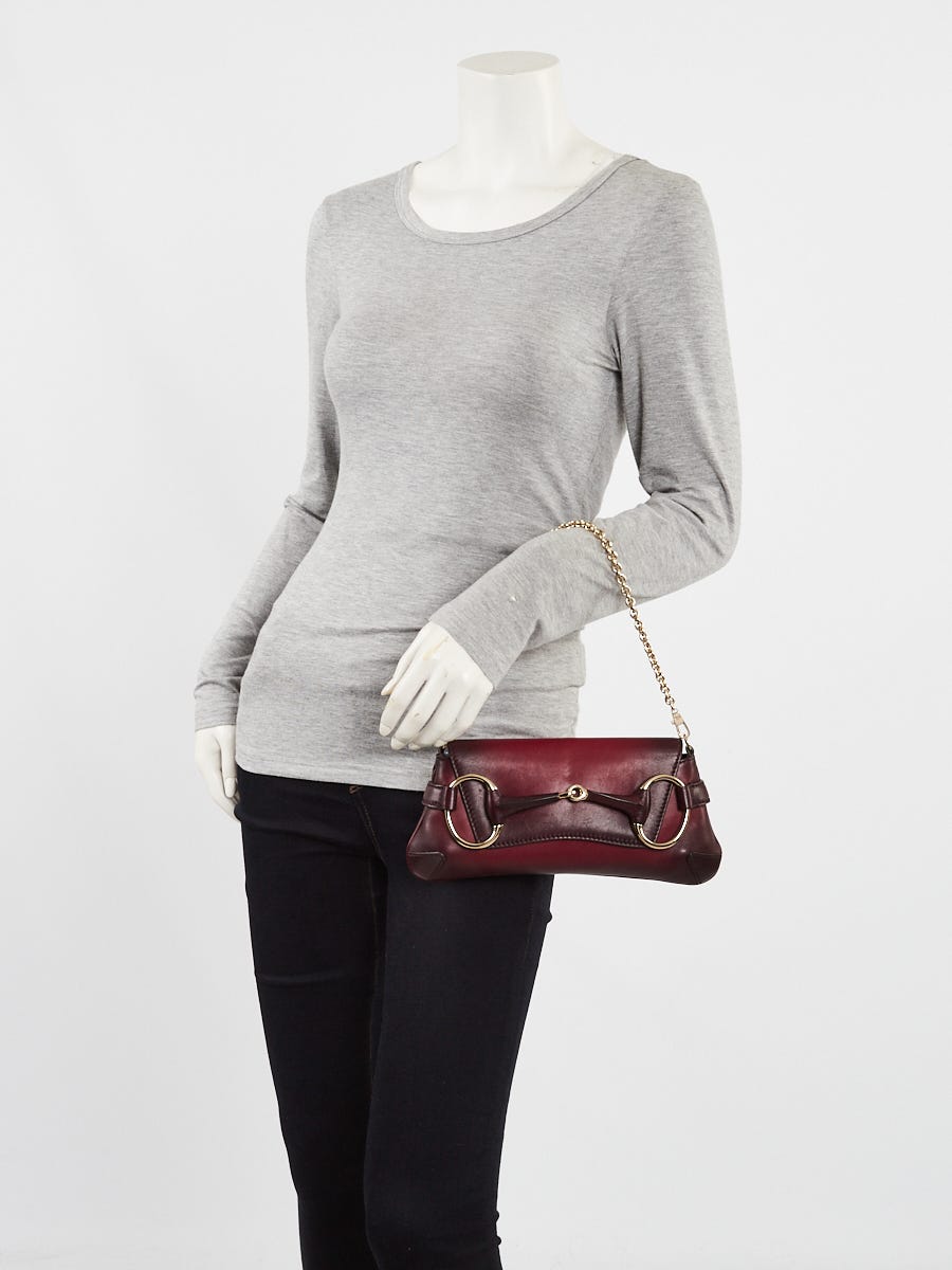 【人気投票 1~37位】ハイブランド人気ランキング！ Gucci Chain Horsebit Collection 1921 Leather Soft Leaf Red バッグ