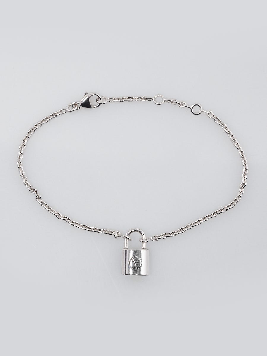 LOUIS VUITTON Sterling Silver Lockit Bracelet 1103613 | FASHIONPHILE