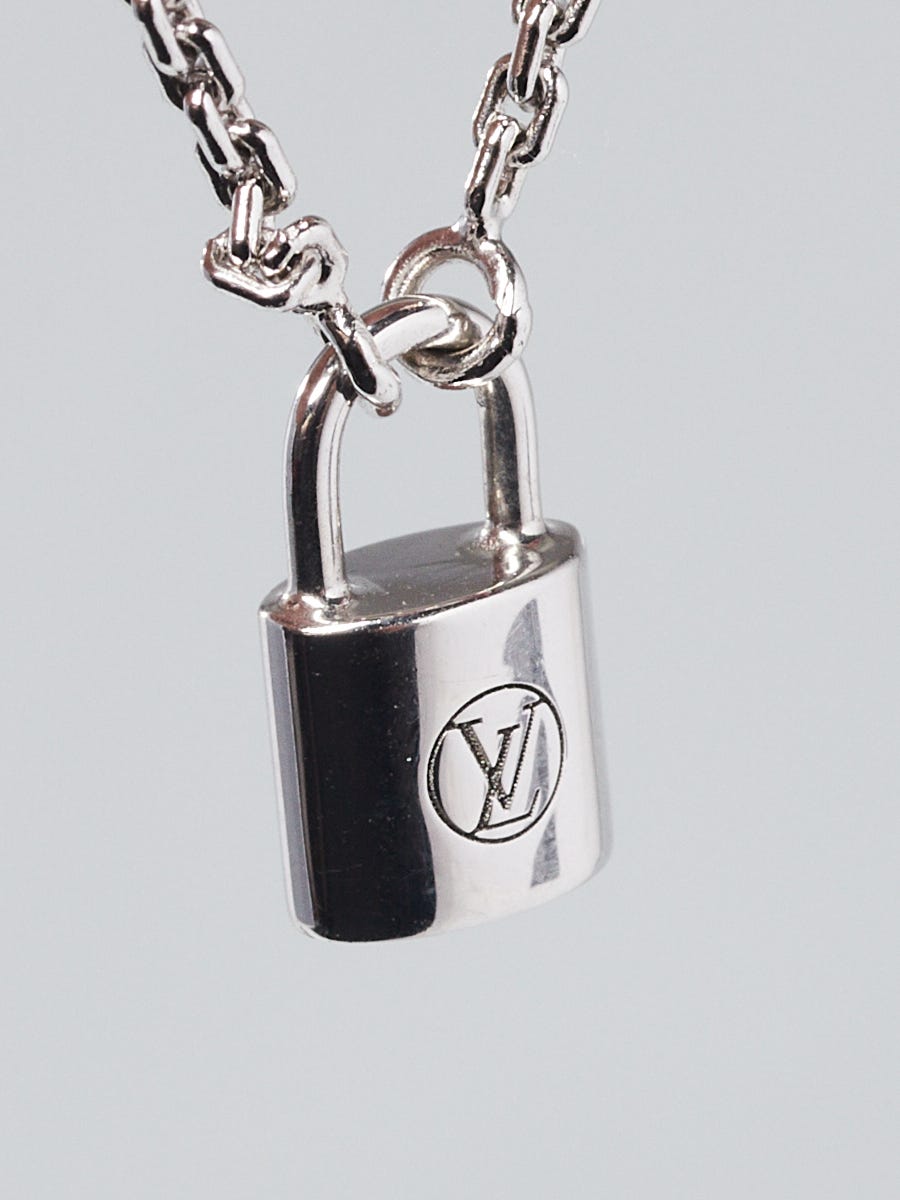 Lv lock chain on sale silver