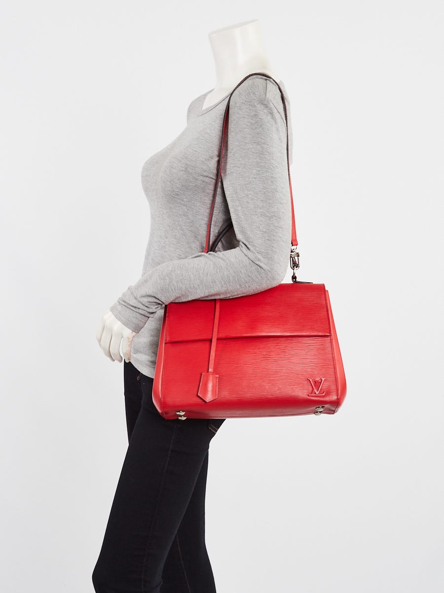 Louis Vuitton Coquelicot Epi Leather Cluny MM Bag