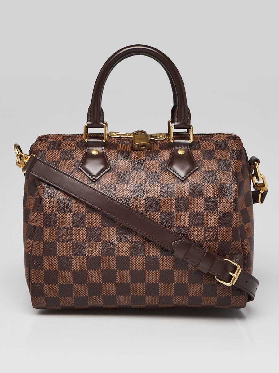 Louis Vuitton Damier Canvas Speedy 25 w/ Shoulder Strap Bag - Yoogi's Closet