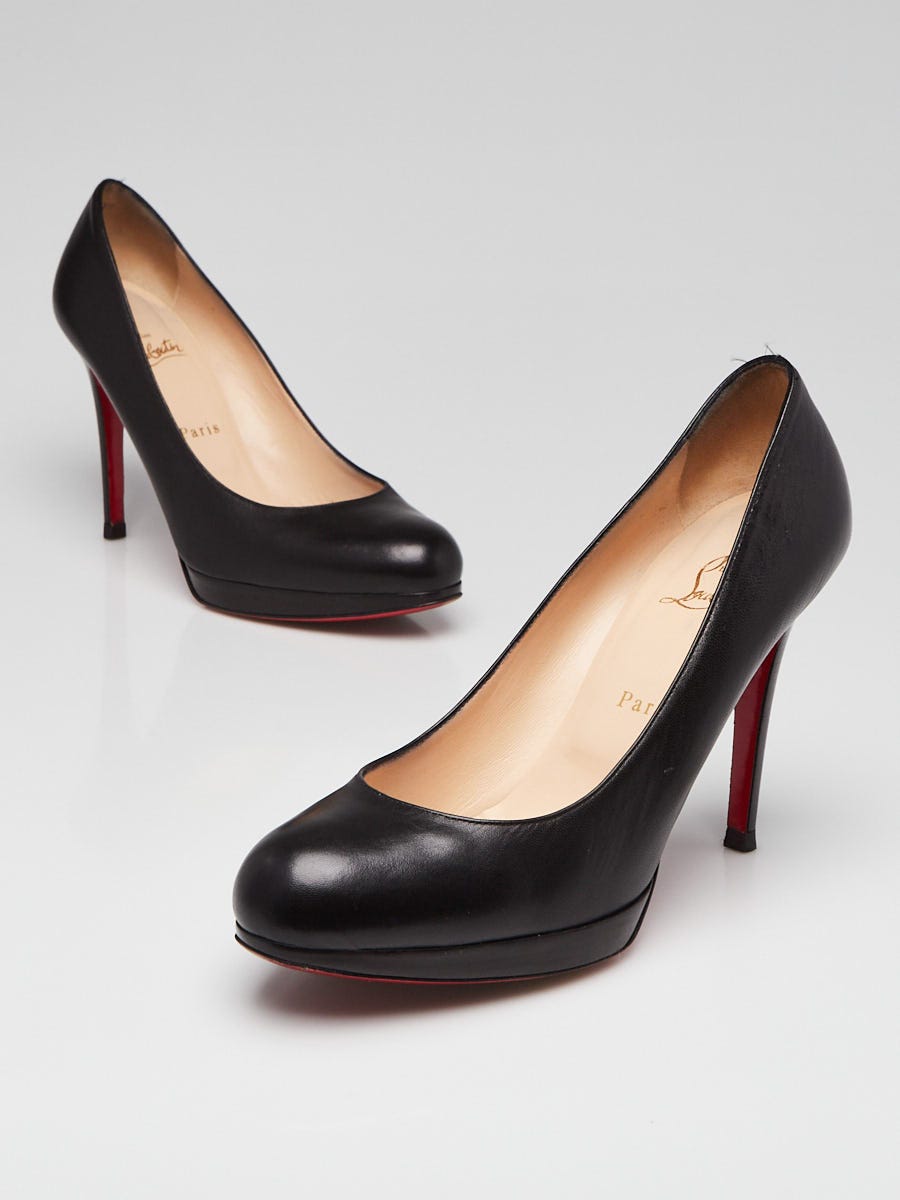 Christian Louboutin Black Leather New Simple 100 Pumps Size 9/39.5