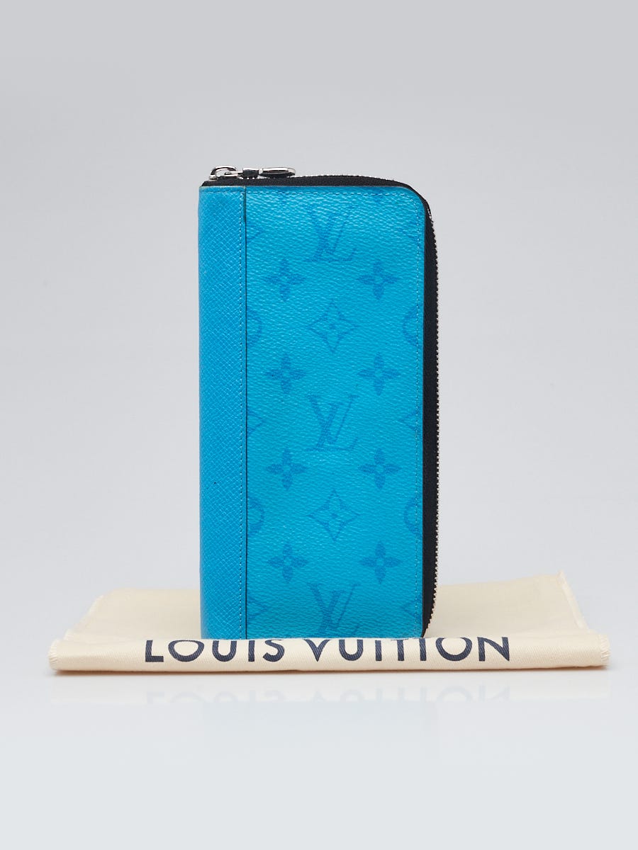 Louis Vuitton Bright Blue Monogram Canvas Vertical Zippy Wallet