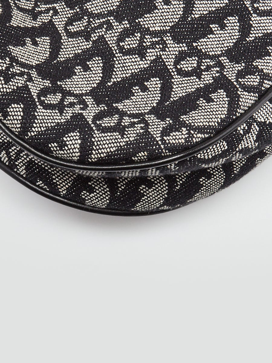 Christian Dior Black/Grey Oblique Canvas Dior Saddle Bag