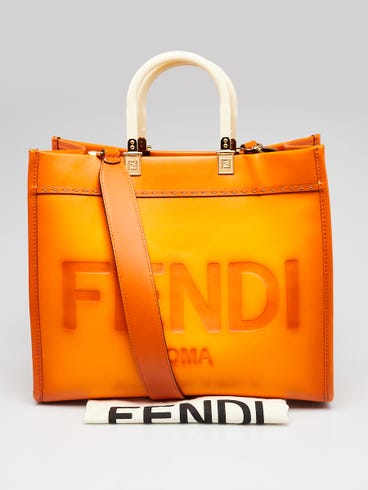 Fendi orange tote bag Clearance