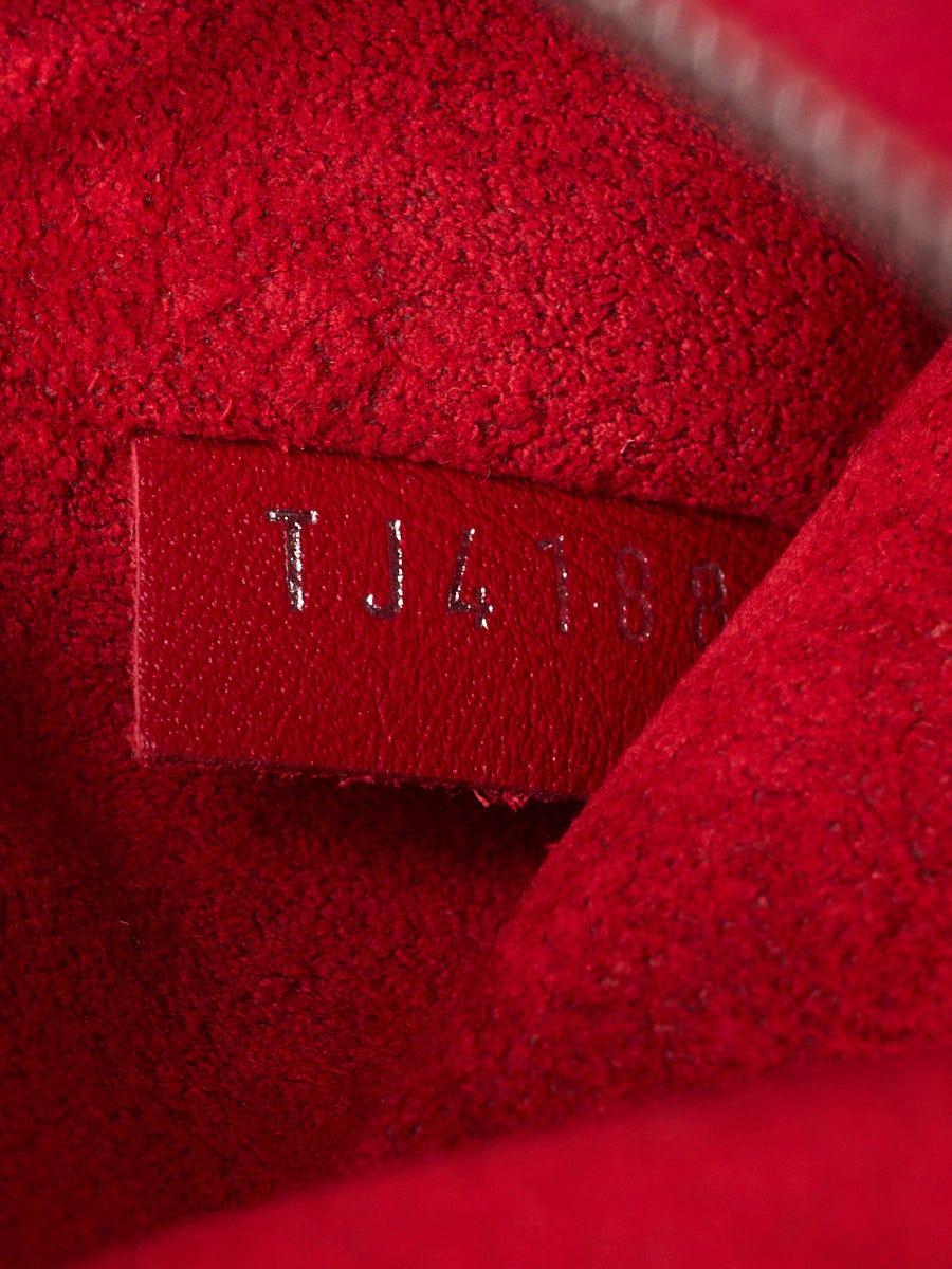 LOUIS VUITTON◆19SS/LVビーズ装飾ハイネックニット/XS/コットン/RED LOUIS VUITTON◇19SS/LVビーズ装飾ハイネックニット/XS/コットン/RED