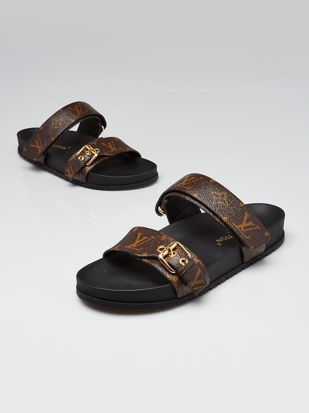 Louis Vuitton Monogram Canvas Bom Dia Flat Mule Sandals Size 10.5/41
