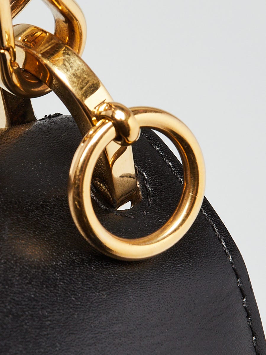 Fendi Black Leather Monster Eyes Kan I Medium Shoulder Bag