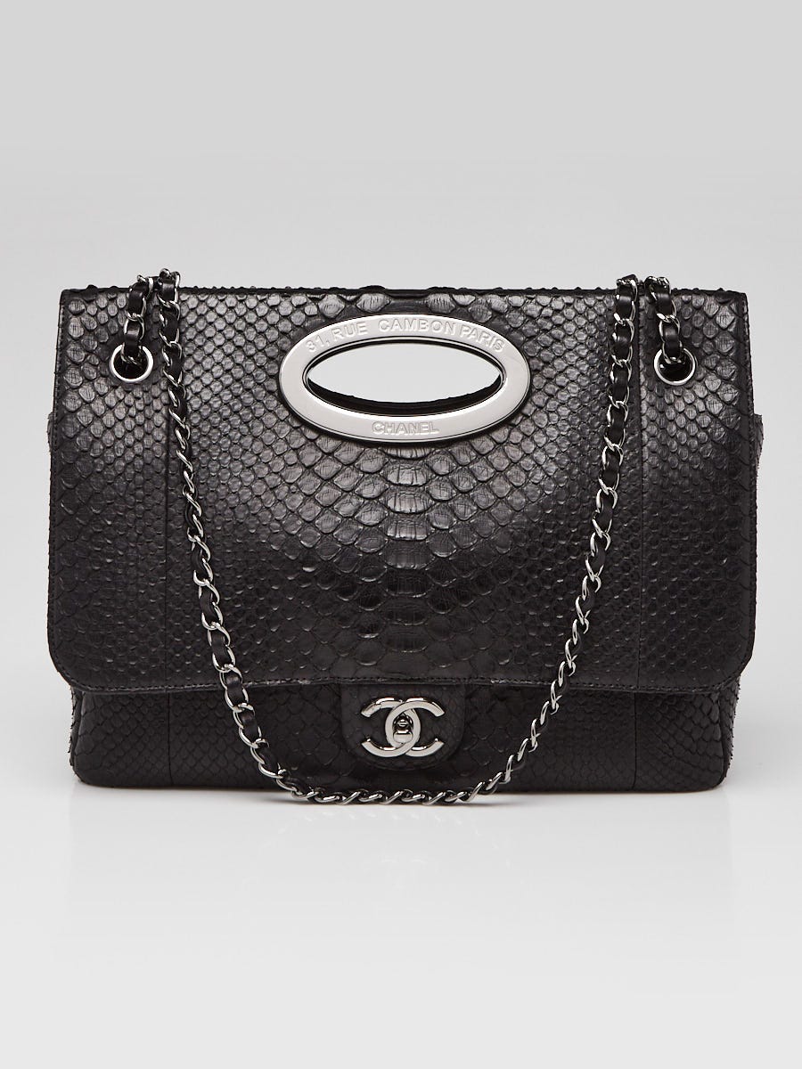 Chanel python mini online flap