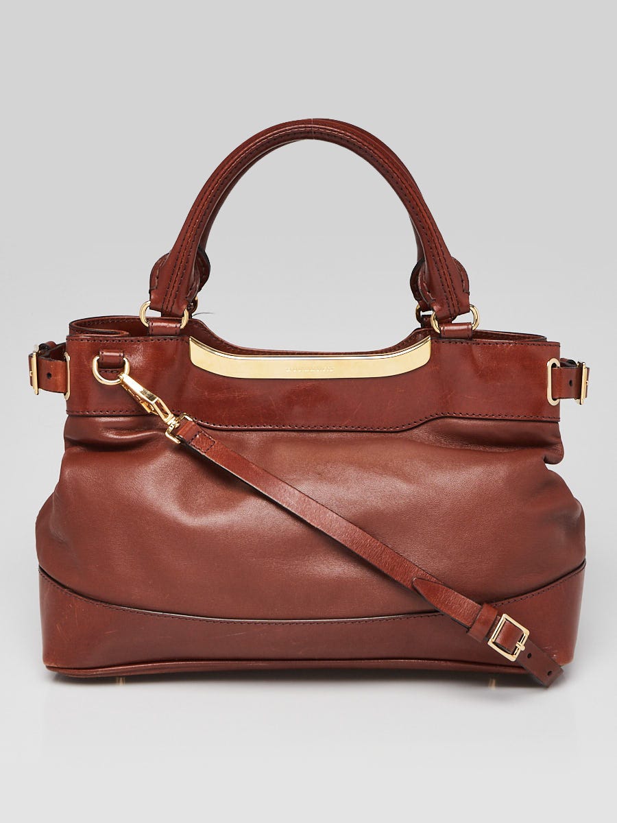 Burberry Brown Leather Hepburn Satchel Bag Yoogi s Closet