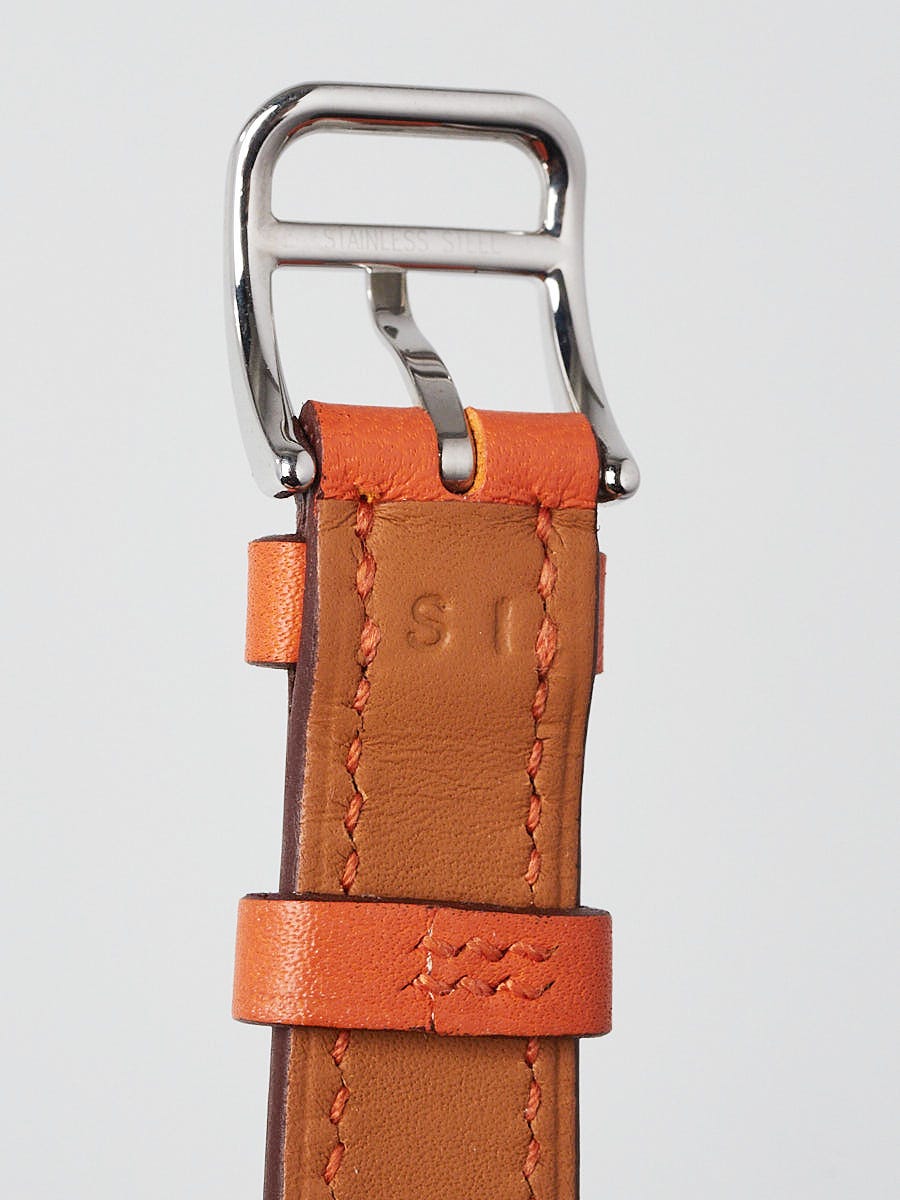 Hermes Orange Swift Leather Double Tour Cape Cod PM Quartz