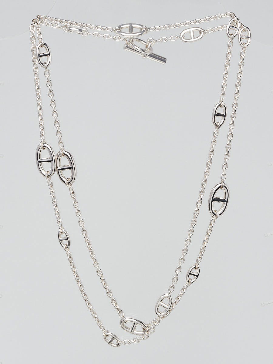 Hermes Sterling Silver Farandole 160 Long Necklace | Yoogi's Closet