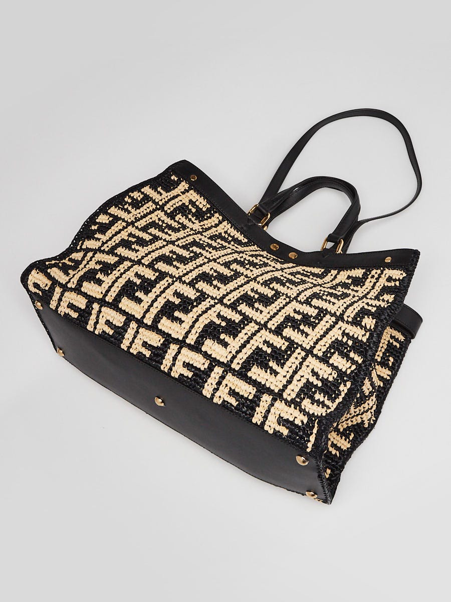 Fendi peekaboo discount x tote raffia