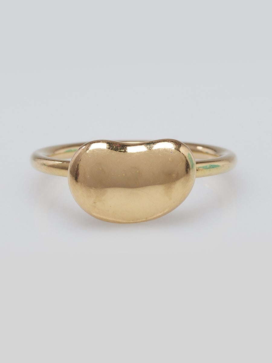 Tiffany & Co. 18k Yellow Gold Elsa Peretti 12mm Bean Wire Ring 
