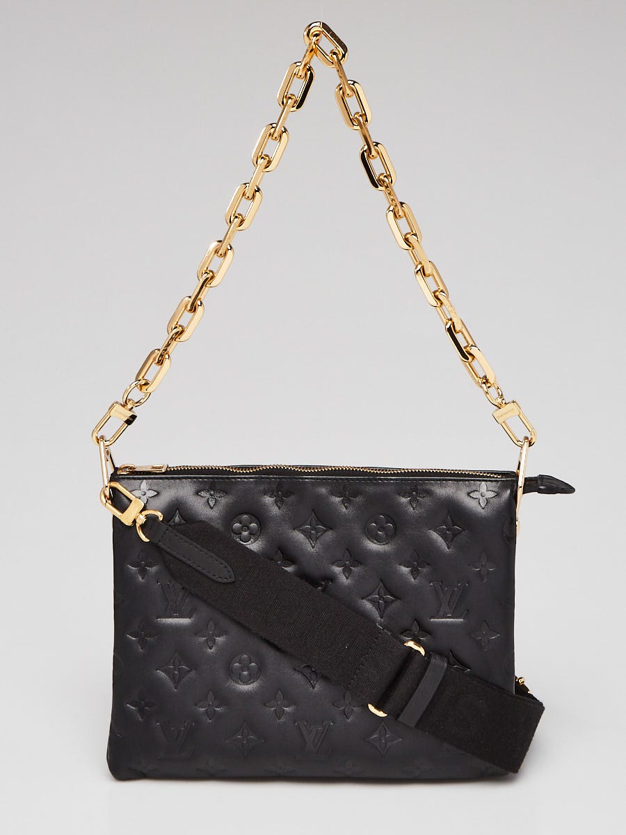 Louis Vuitton Black Monogram Embossed Lambskin Leather Coussin PM Bag -  Yoogi's Closet
