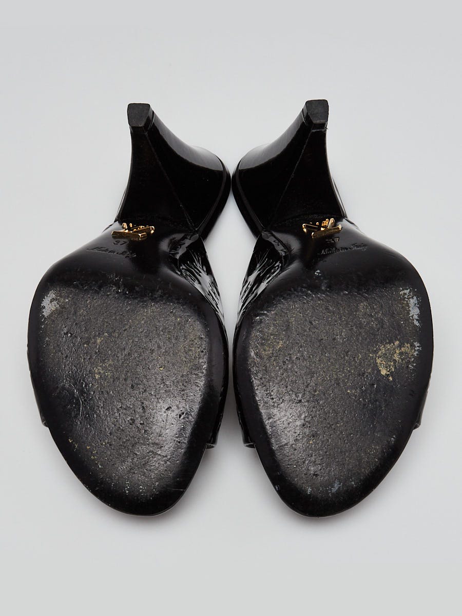 Louis Vuitton Black Monogram Patent Leather Revival Mule Louis Vuitton Black Monogram Patent Leather Revival Mule