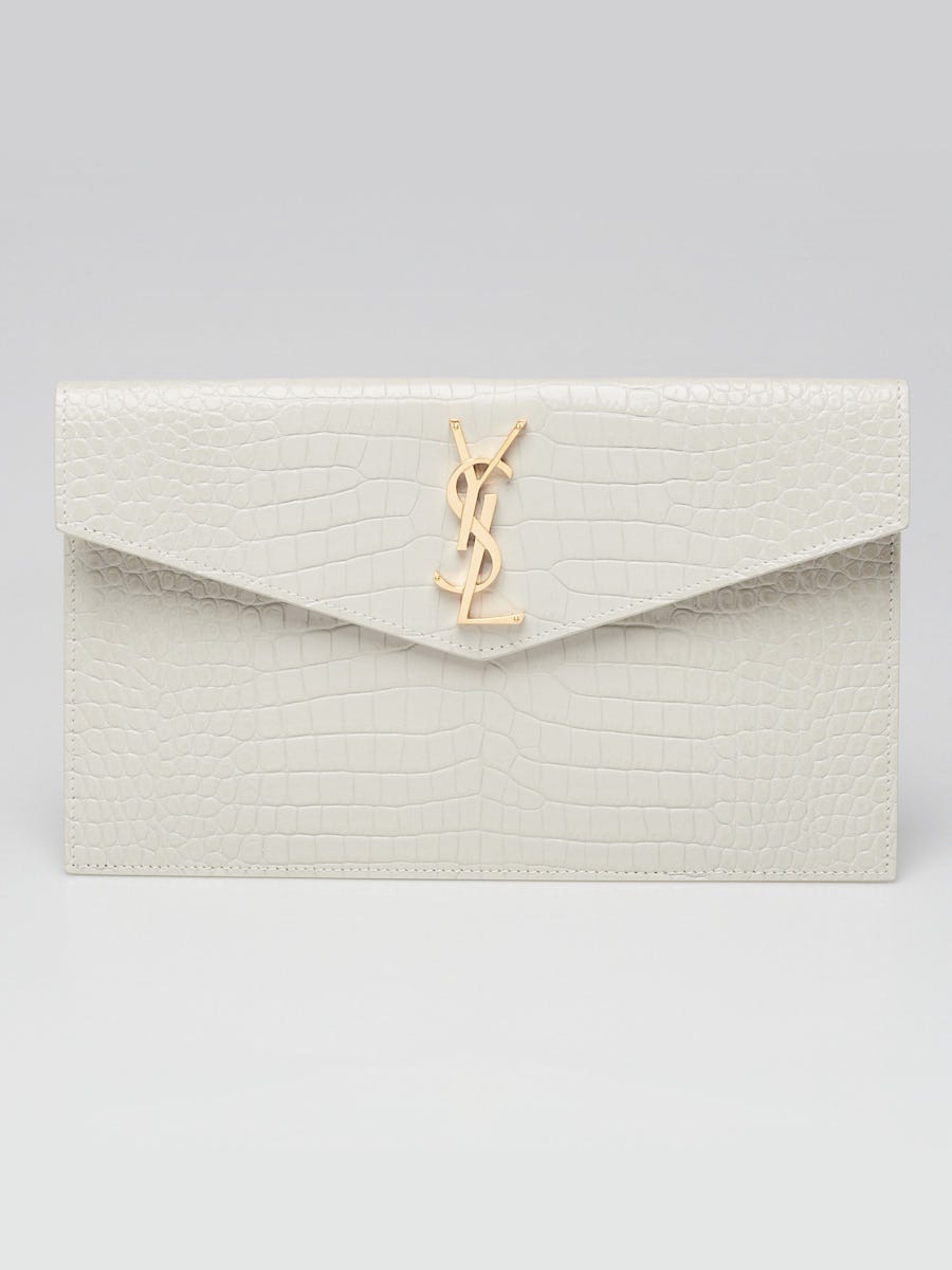 Ysl uptown clearance pouch white