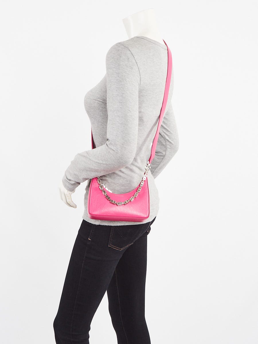 ショルダーバッグ・ポシェット GIVENCHY Women Shoulder Bags BB50THB1Q9663 Pink GIVENCHY Coated Canvas Logo 4G Embossed Small Moon Cut Out