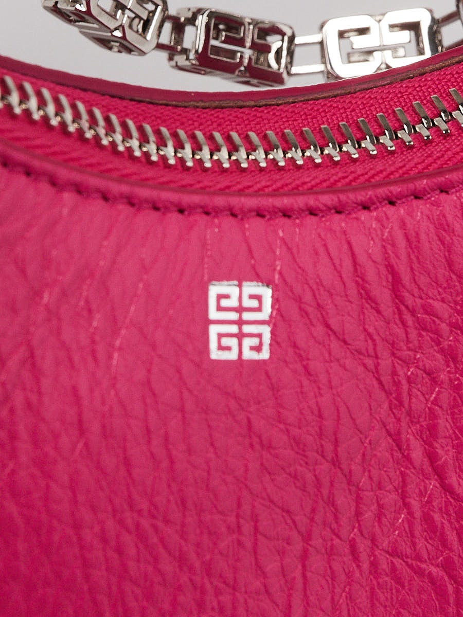 Givenchy Hot Pink Smooth Leather Mini Moon Cut Out Shoulder Givenchy Hot Pink Smooth Leather Mini Moon Cut Out Shoulder