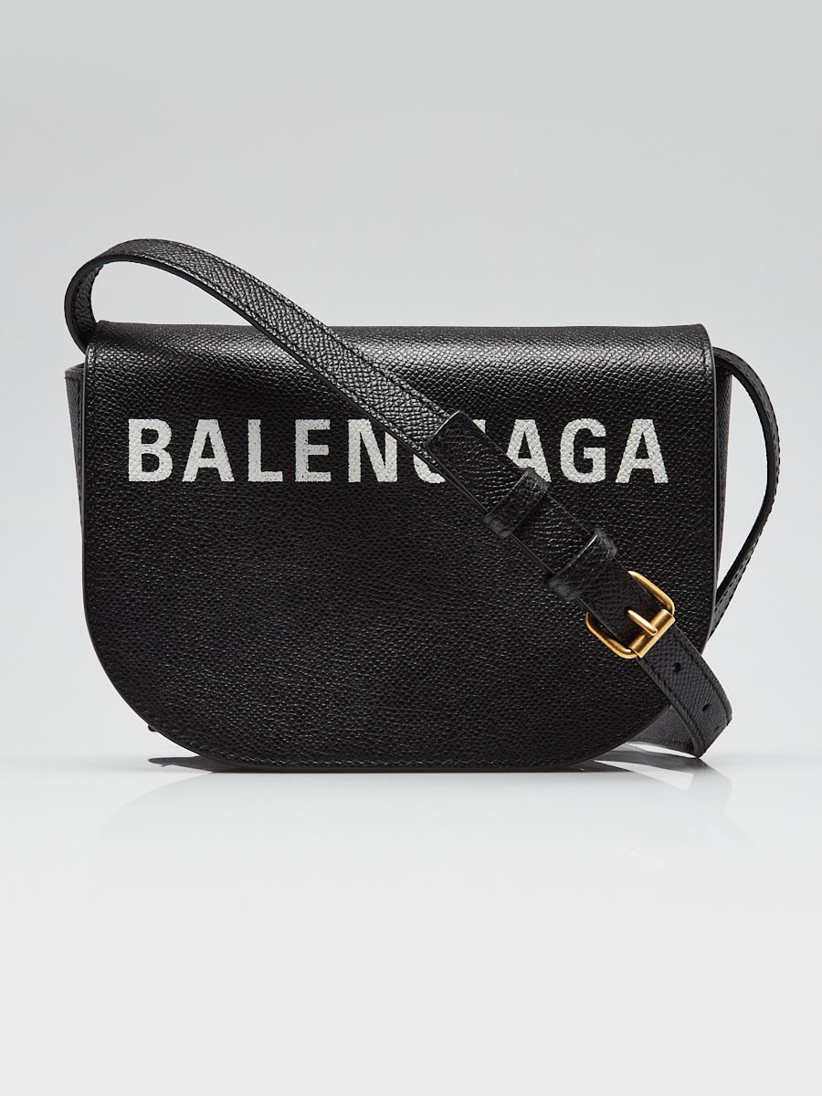 Balenciaga Black Grained Leather Ville Day XS Crossbody Flap Bag | Yoogi's  Closet
