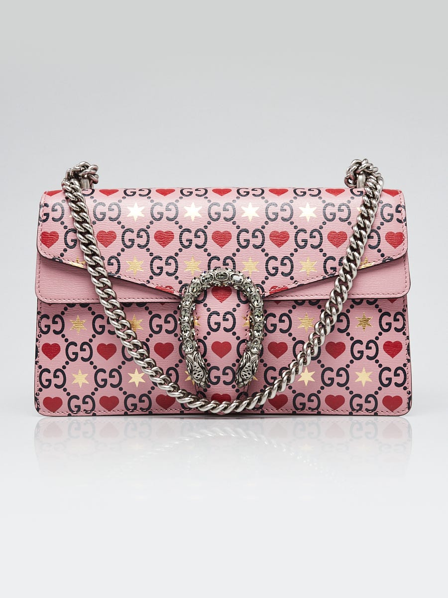 Gucci Limited Edition Pink Textured Leather Valentines Day Dionysus Small Shoulder Bag Yoogi s Closet