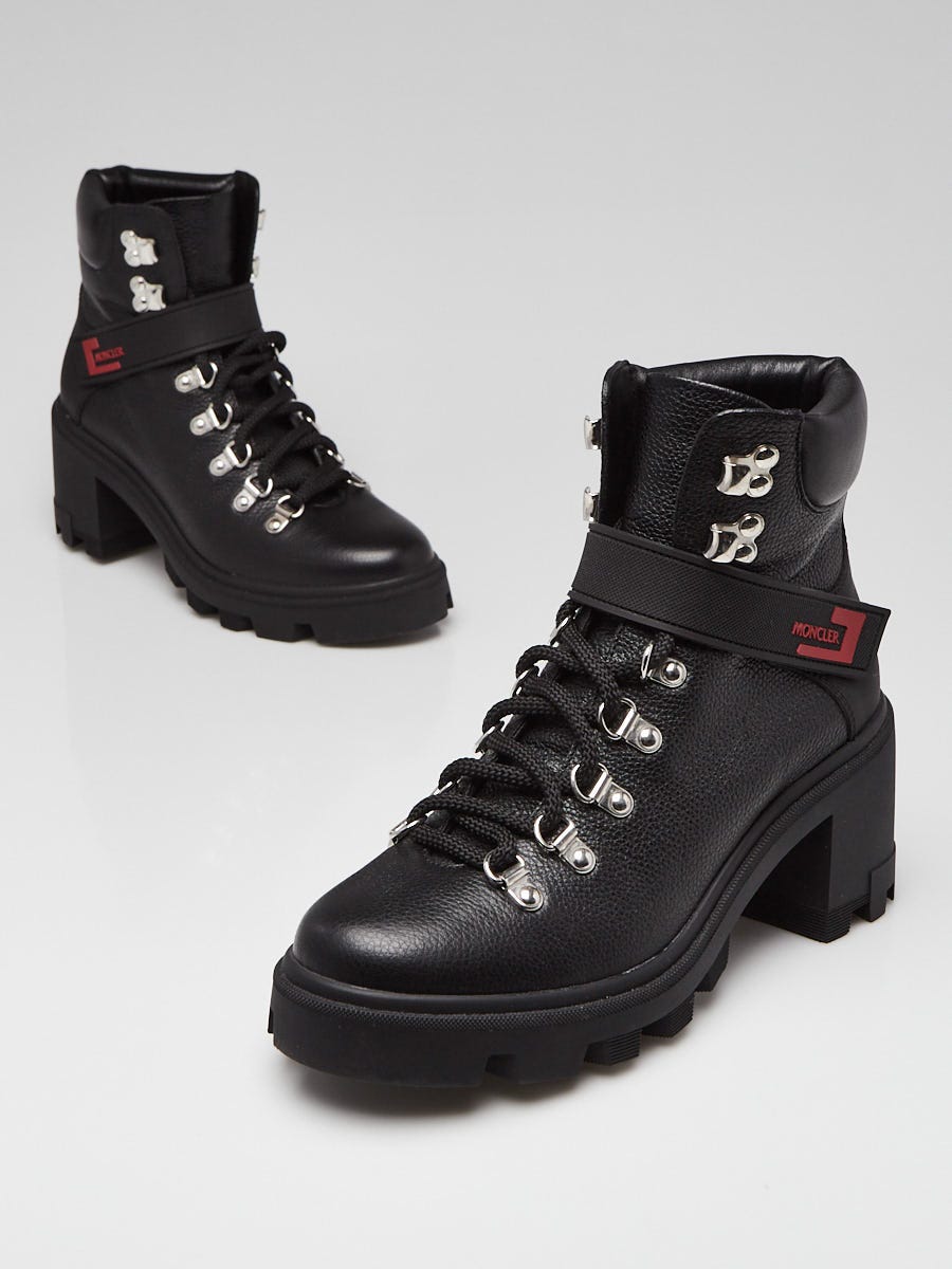 Moncler patent clearance leather combat boots