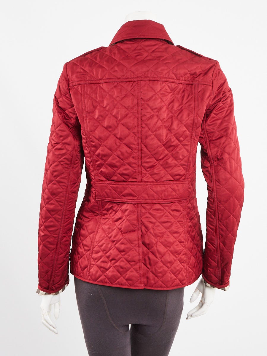 Burberry ashurst clearance quilted jacket red