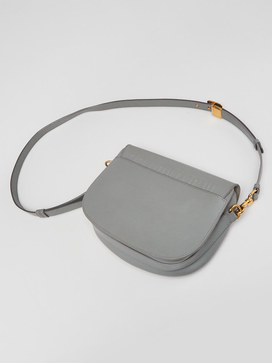 【ヴィンテージ】Rank:S☆Dior Grey Bobby Medium ショルダー Christian Dior Grey Smooth Calfskin Leather Medium Bobby