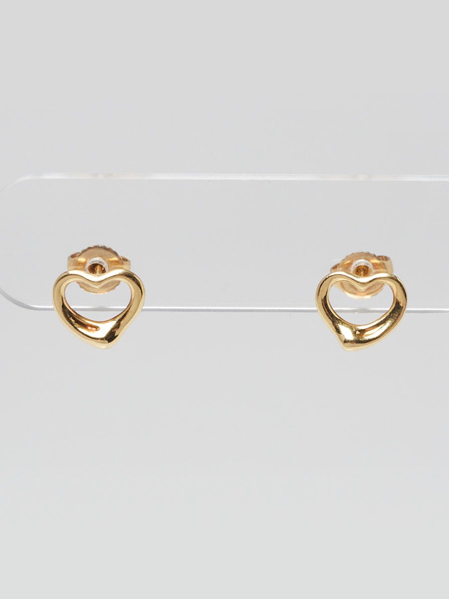 Tiffany & Co. 18K Yellow Gold Elsa Peretti Open Heart Stud