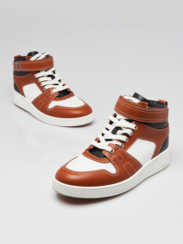 Hermes Multicolore Natural Leather Freestyle Sneakers Size 6.5/37