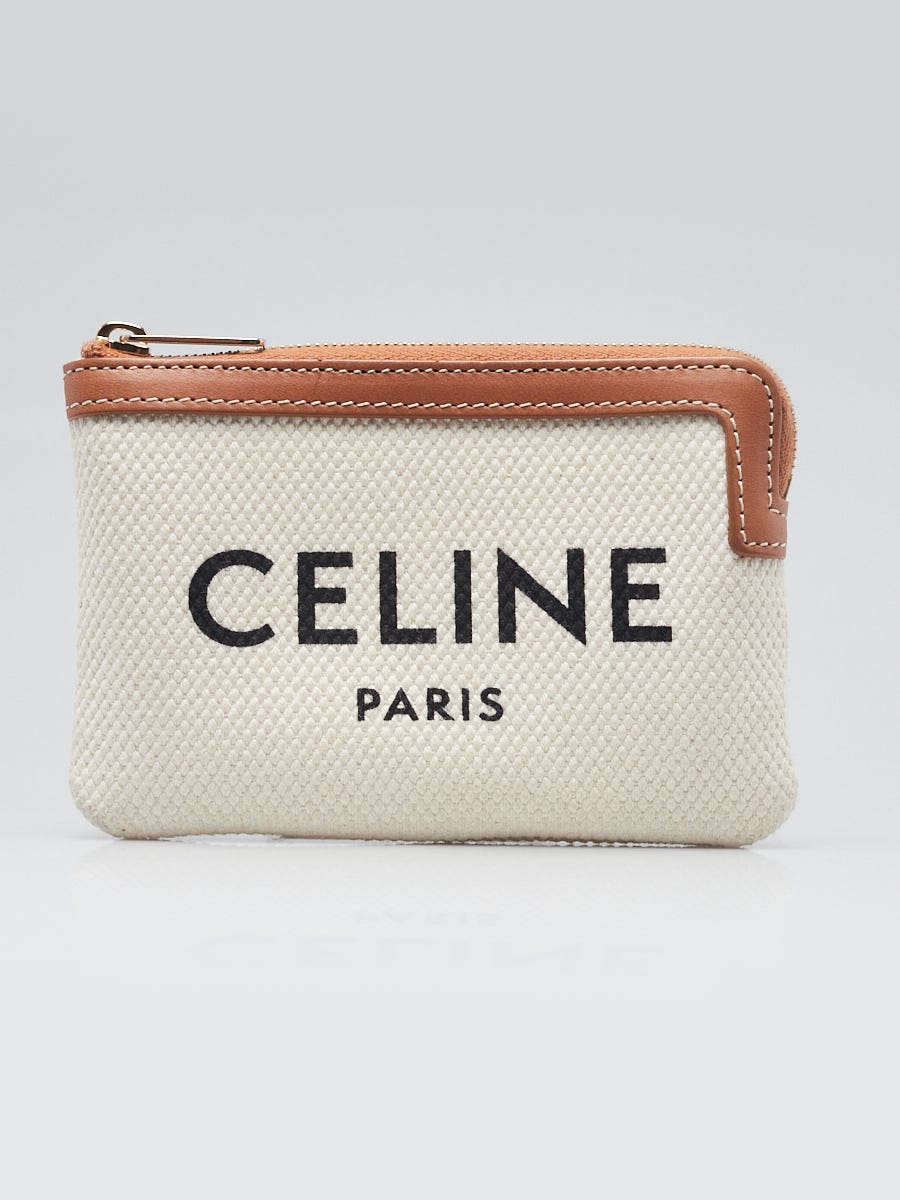 Celine Coin Card Pouch In Triomphe Canvas - Kaialux