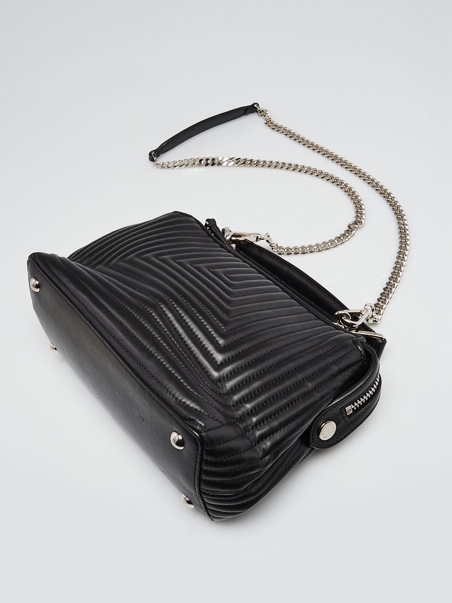 Fendi Black Quilted Lambskin Leather Dotcom Click Small