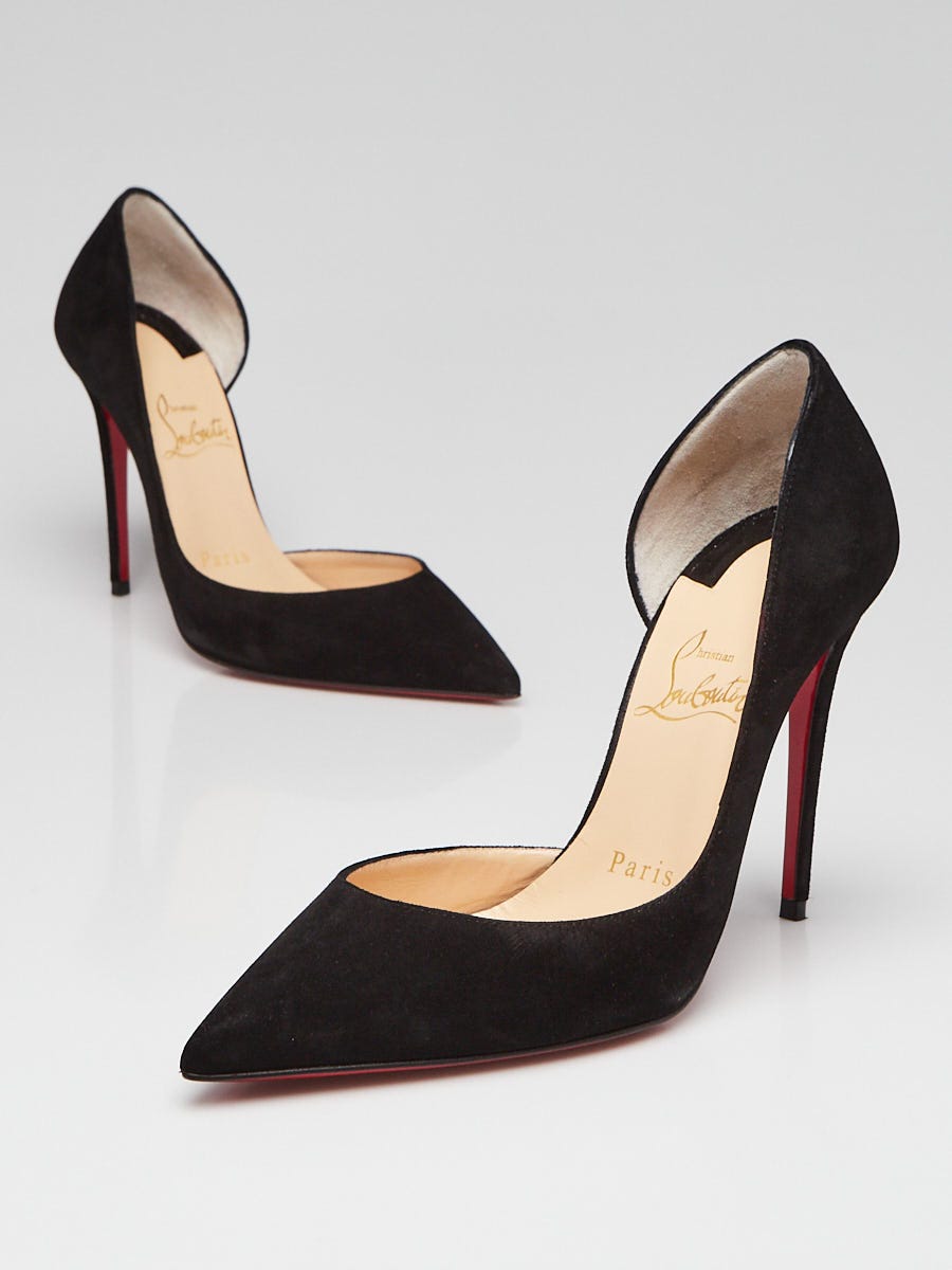 Christian Louboutin Black Suede Iriza 100 Pumps Size 5/35.5