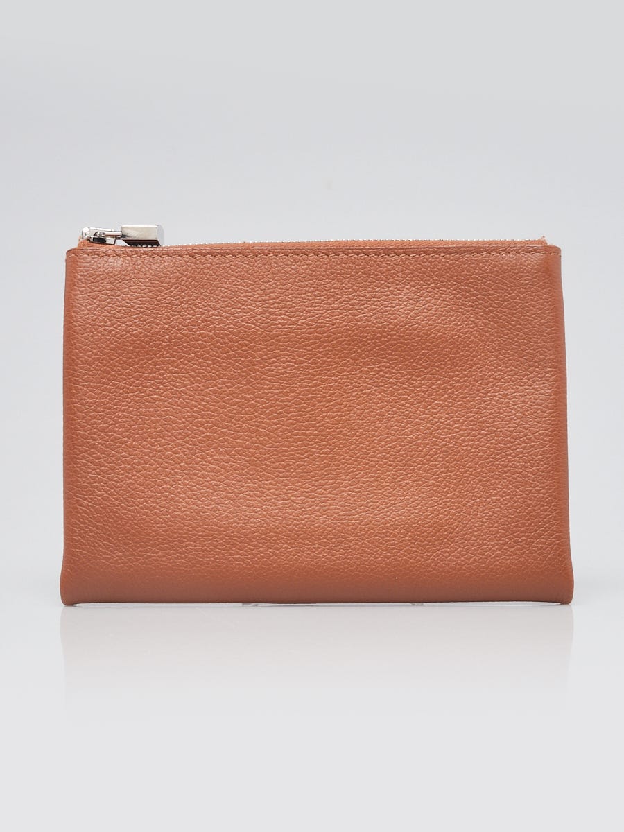 Hermes Bi-Color Gold/Rose Azalee Evercolor Leather Atout 14 Pouch