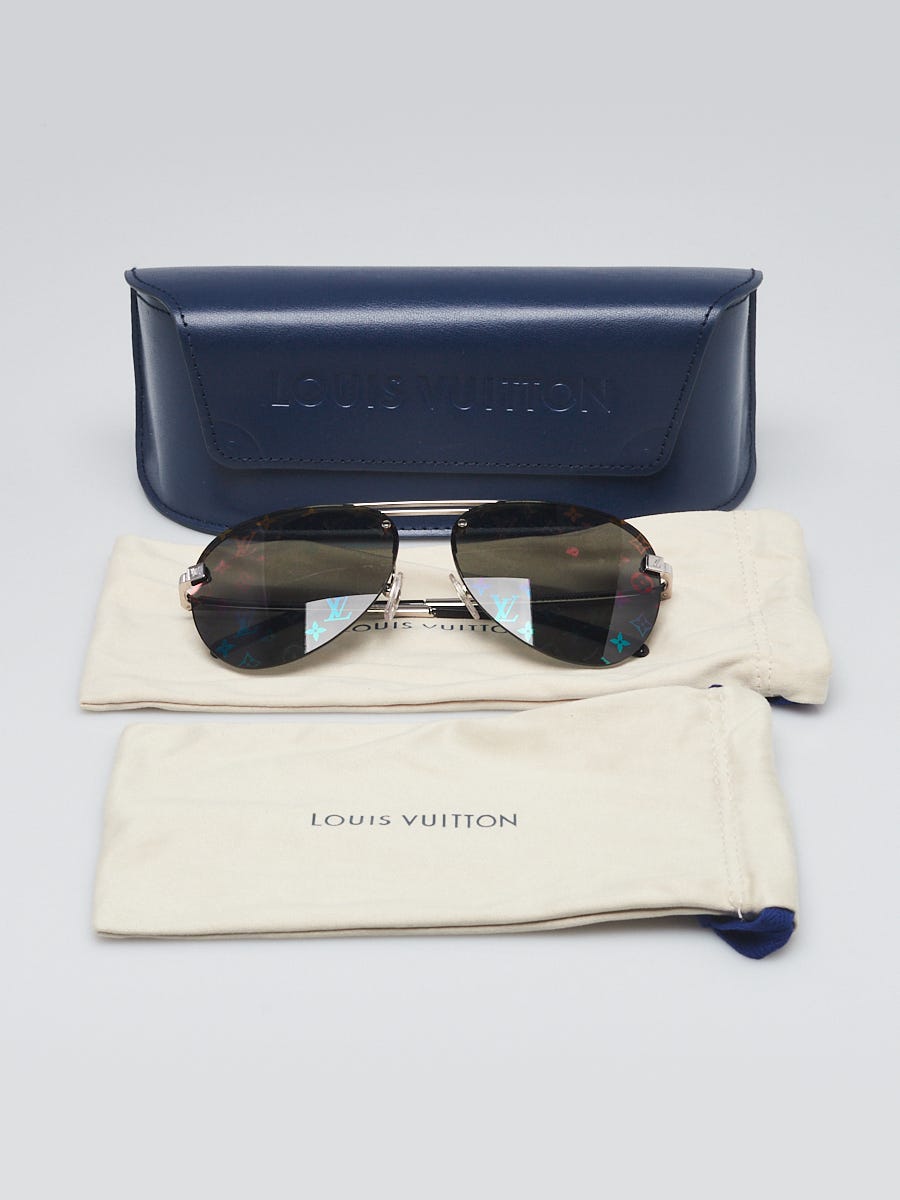 Louis Vuitton Silvertone Metal Clockwise Monogram Sunglasses Louis Vuitton Silvertone Metal Clockwise Monogram Sunglasses