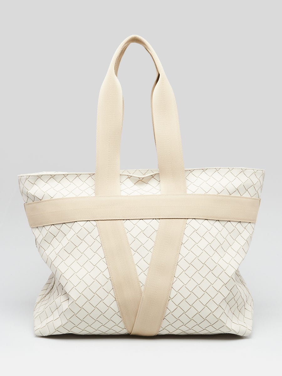 BOTTEGA VENETA ワンピース　オフホワイト Bottega Veneta Off White Braided Leather & Chain Thong