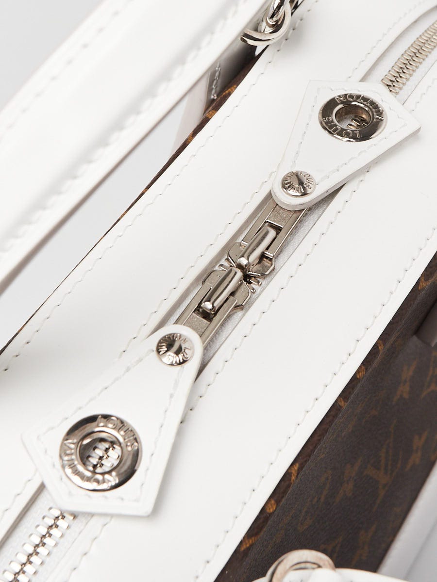 Louis Vuitton Limited Edition White Monogram Canvas Dora PM Bag