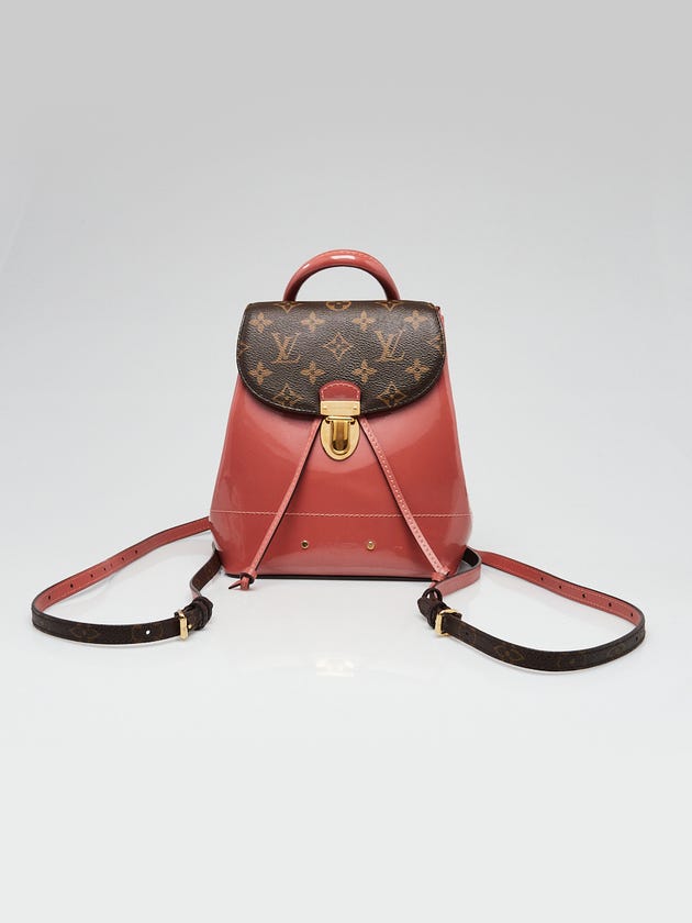 Louis Vuitton Monogram Coated Canvas and Rose Vernis Hot Springs Backpack Bag