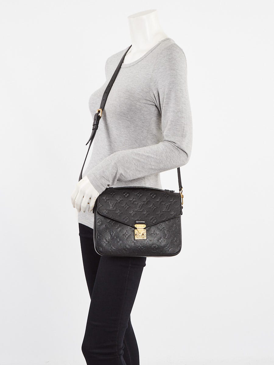 Louis Vuitton Black Monogram Empreinte Pochette Metis Bag