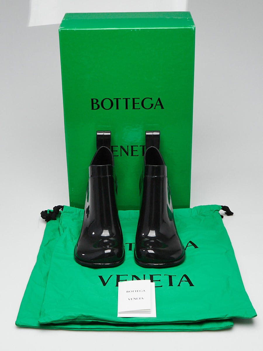 BOTTEGA VENETA ラグ チェルシー ブーツ 36 1/2 ネロ カーフ